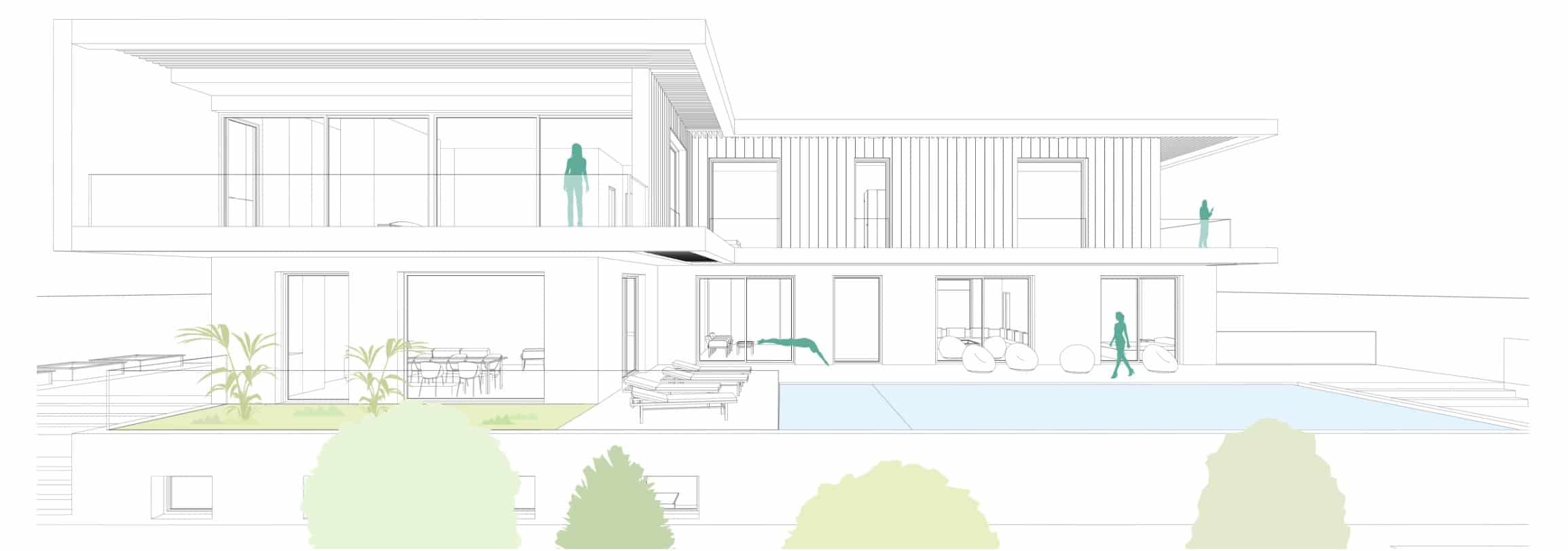 Villa VB à Tanger - architecture contemporaine et structure R+1 avec sous-sol