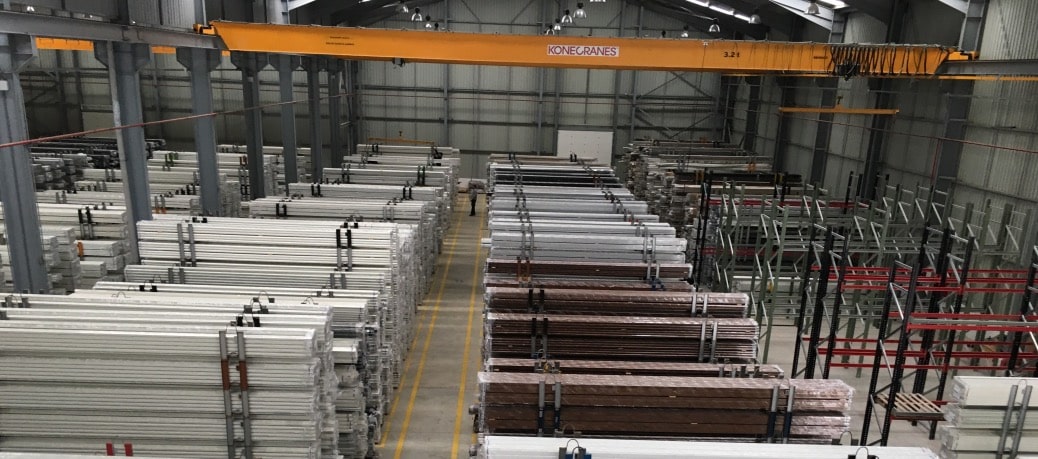 Entrepôts de stockage Industube à Tanger - charpente métallique avec pont roulant